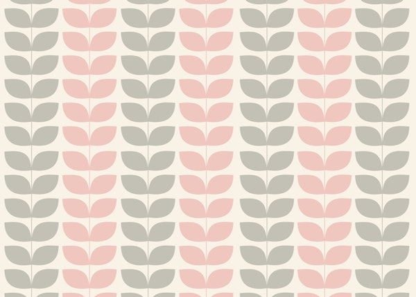 Danish Pattern Sage And Pink