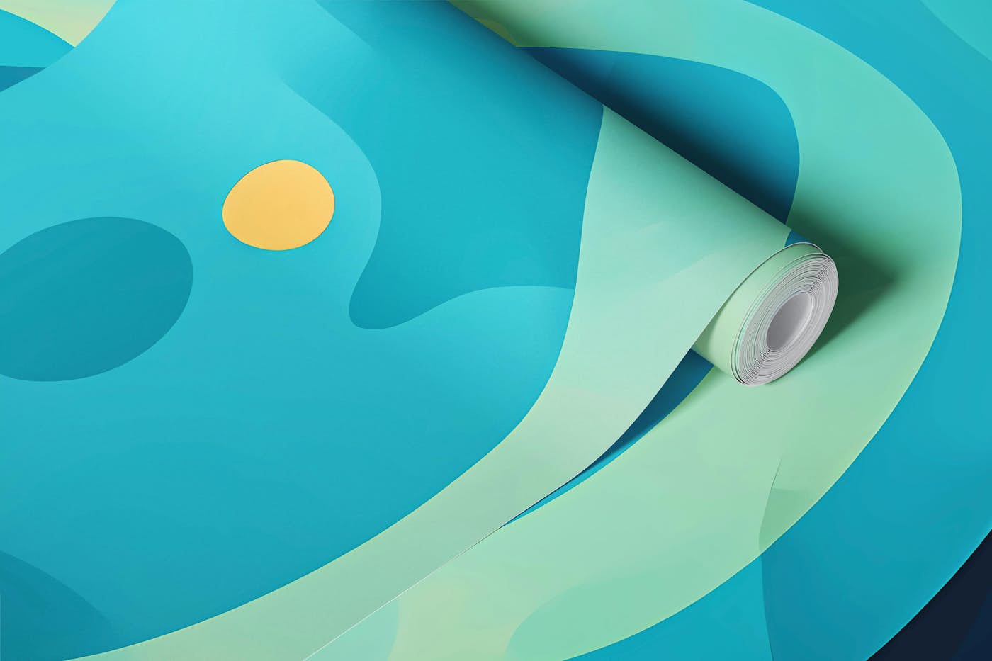 Vibrant Organic Shapes wallpaper roll