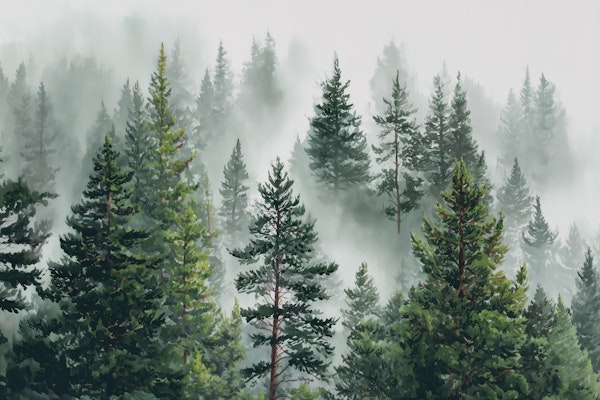Mystical Pine Forest
