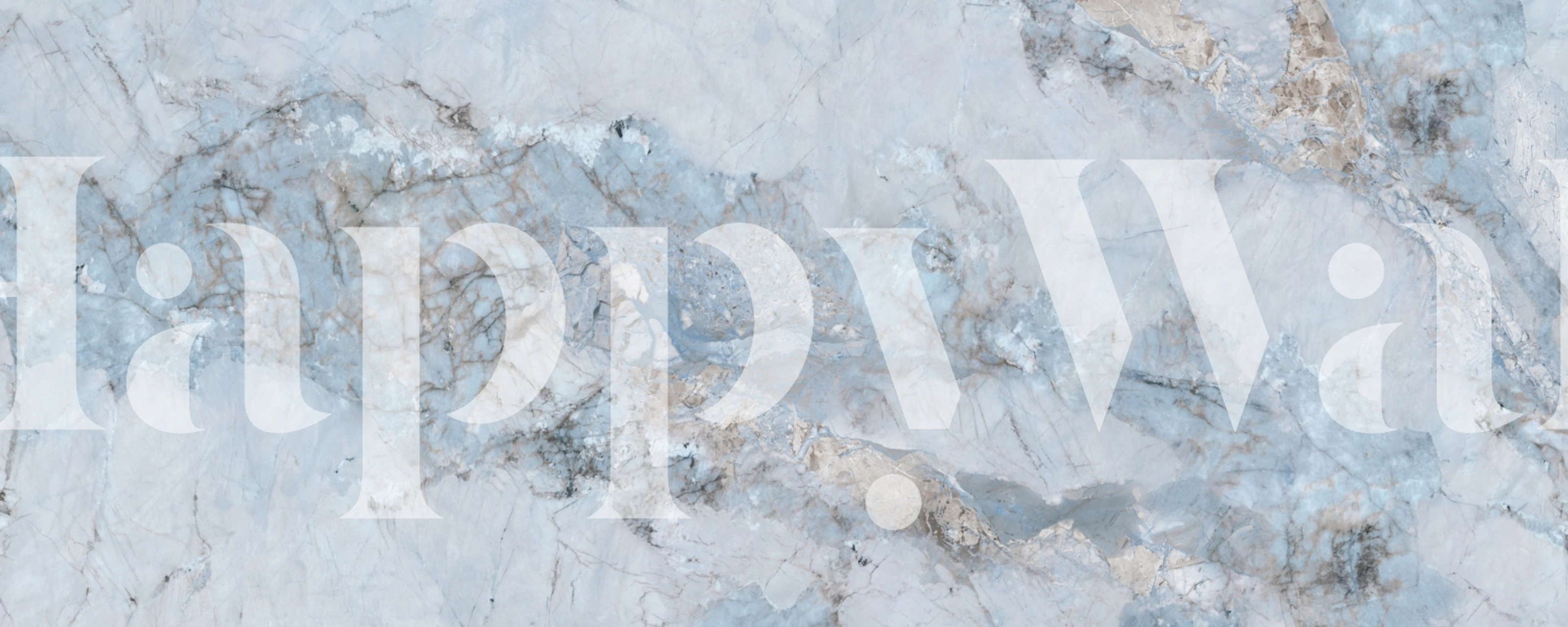 Ocean blue gemstone wallpaper in a room