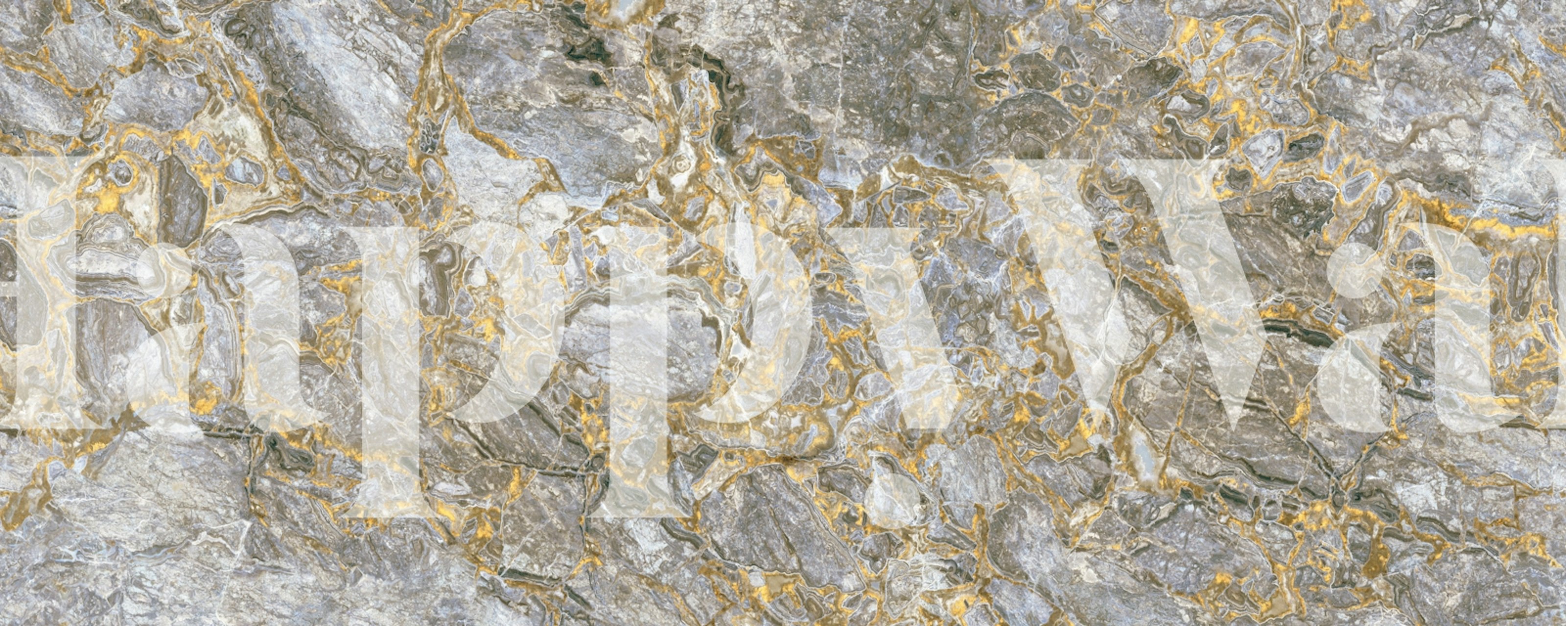 Imperial Grey Gold Breccia Marble wallpaper