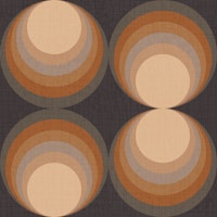 M retro gradient circles beige brown wallpaper