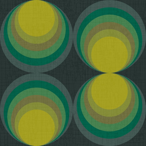 M retro gradient circles green sulphur