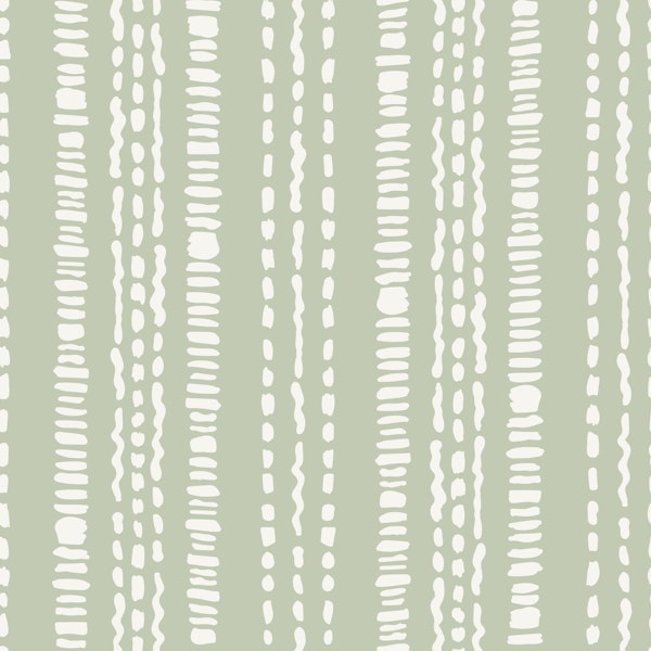 S Boho stripe soft sage green