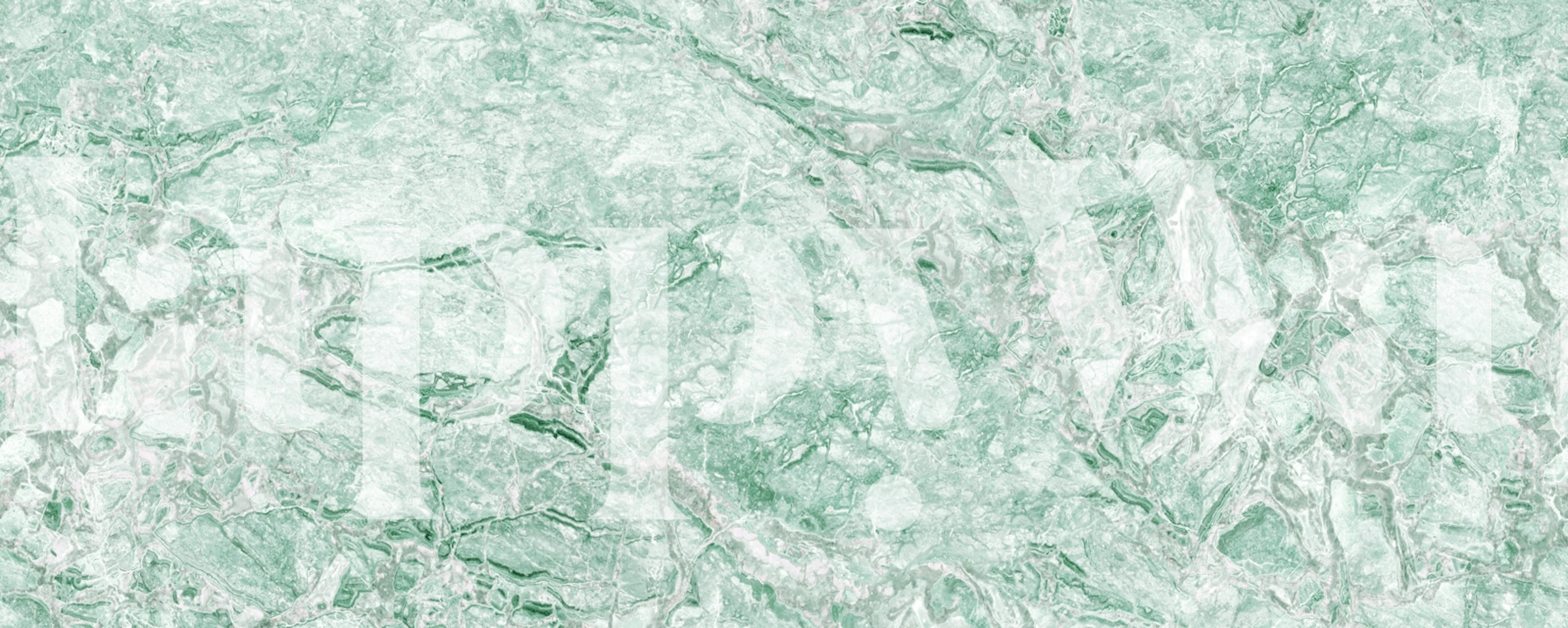 Verde Imperial Breccia Marble Tapete in einem Raum