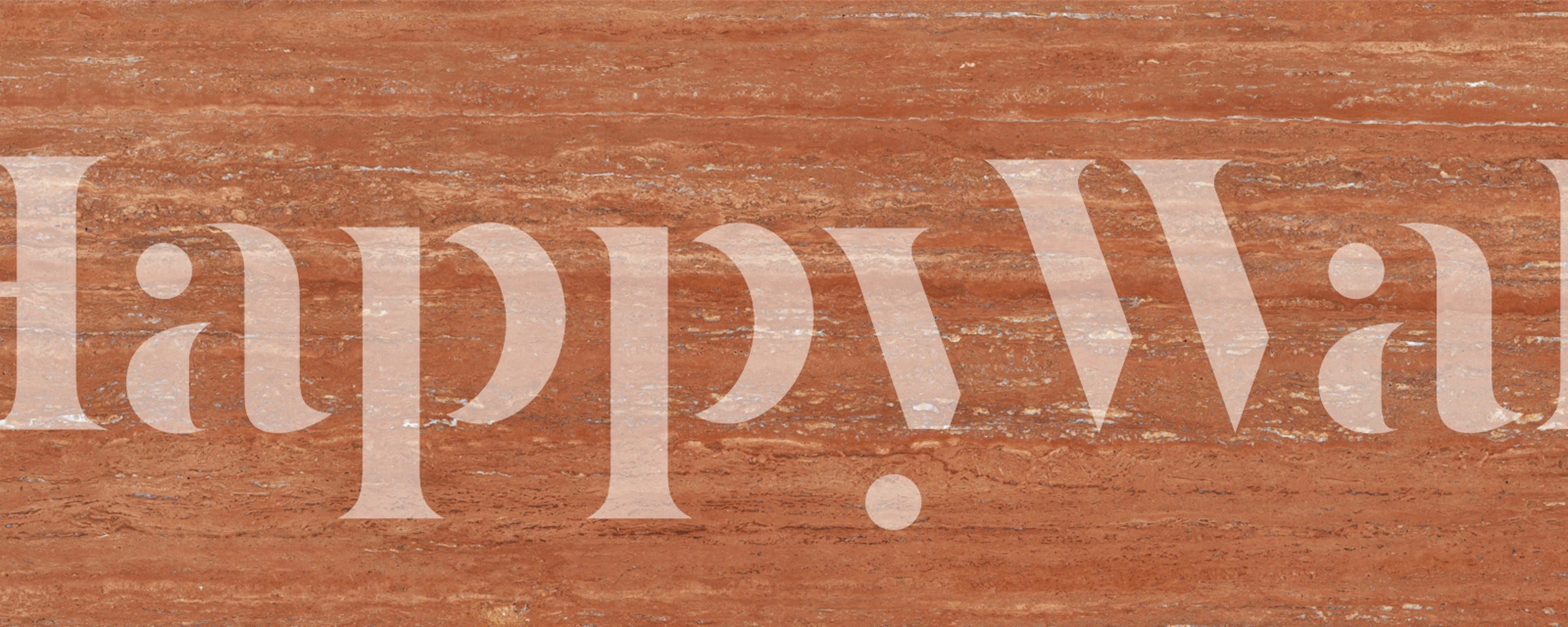 Red Traventine Marble wallpaper in a room setting