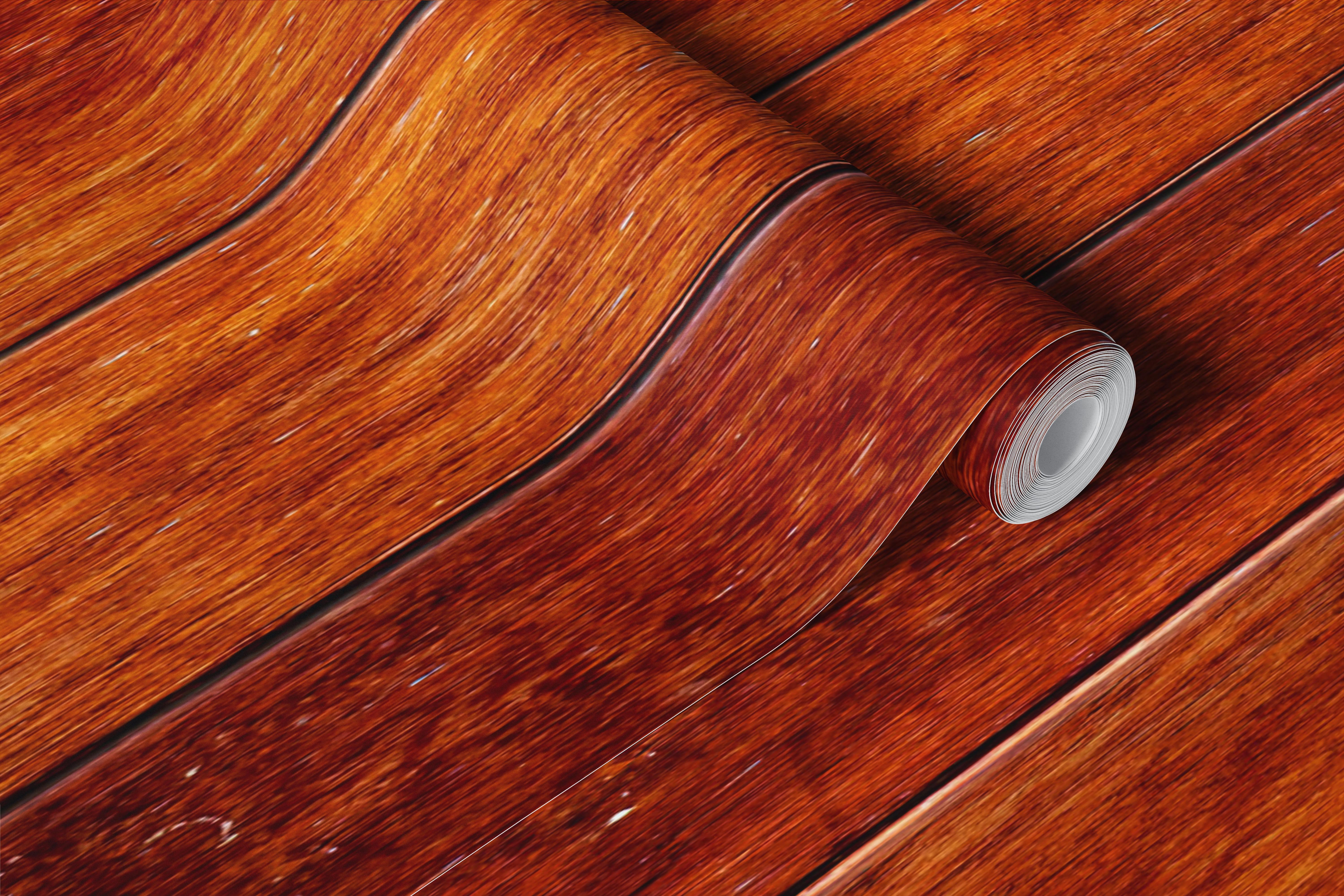 Classic brown wood design wallpaper in a room