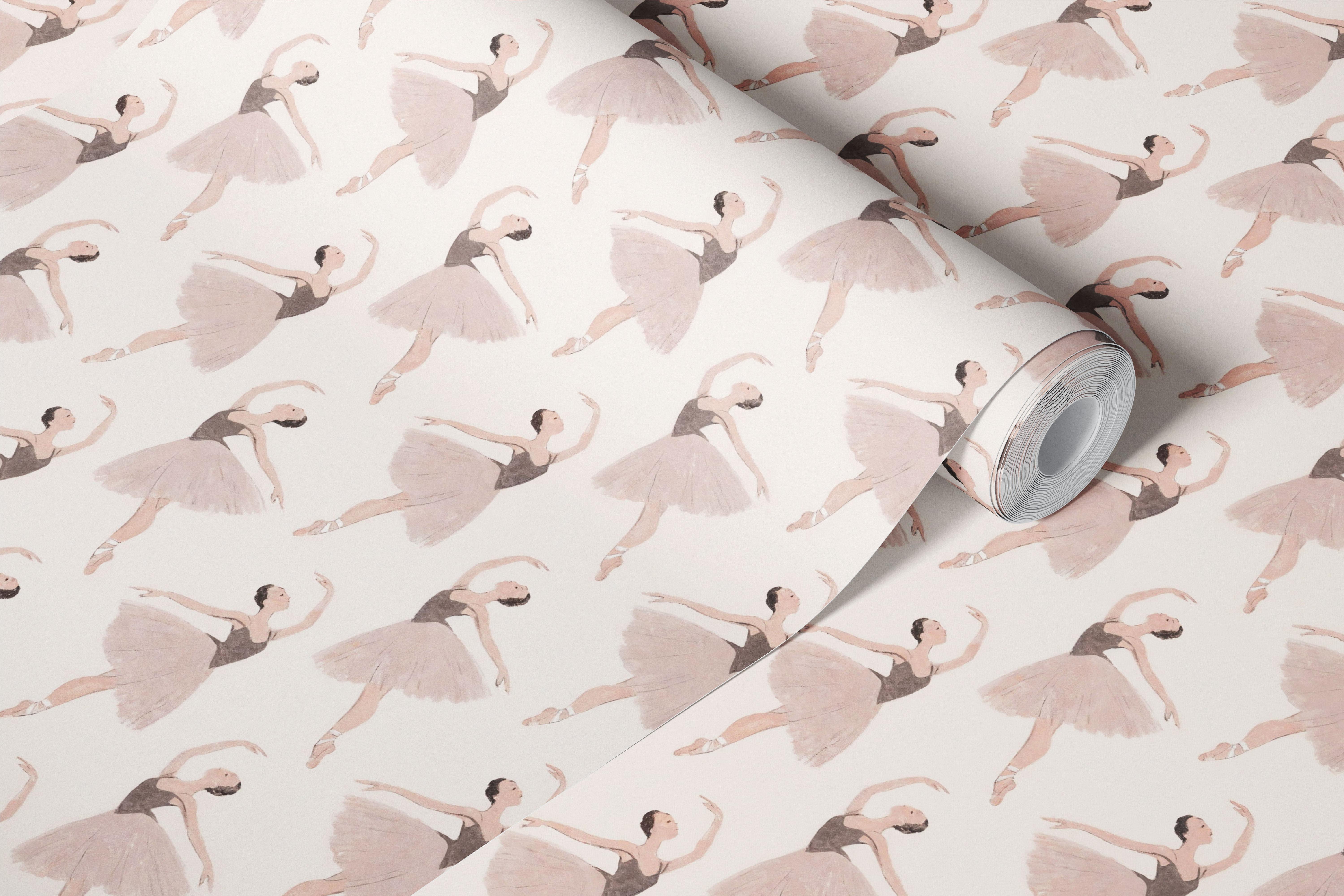 Elegant Ballerina Dance behang in een kamer