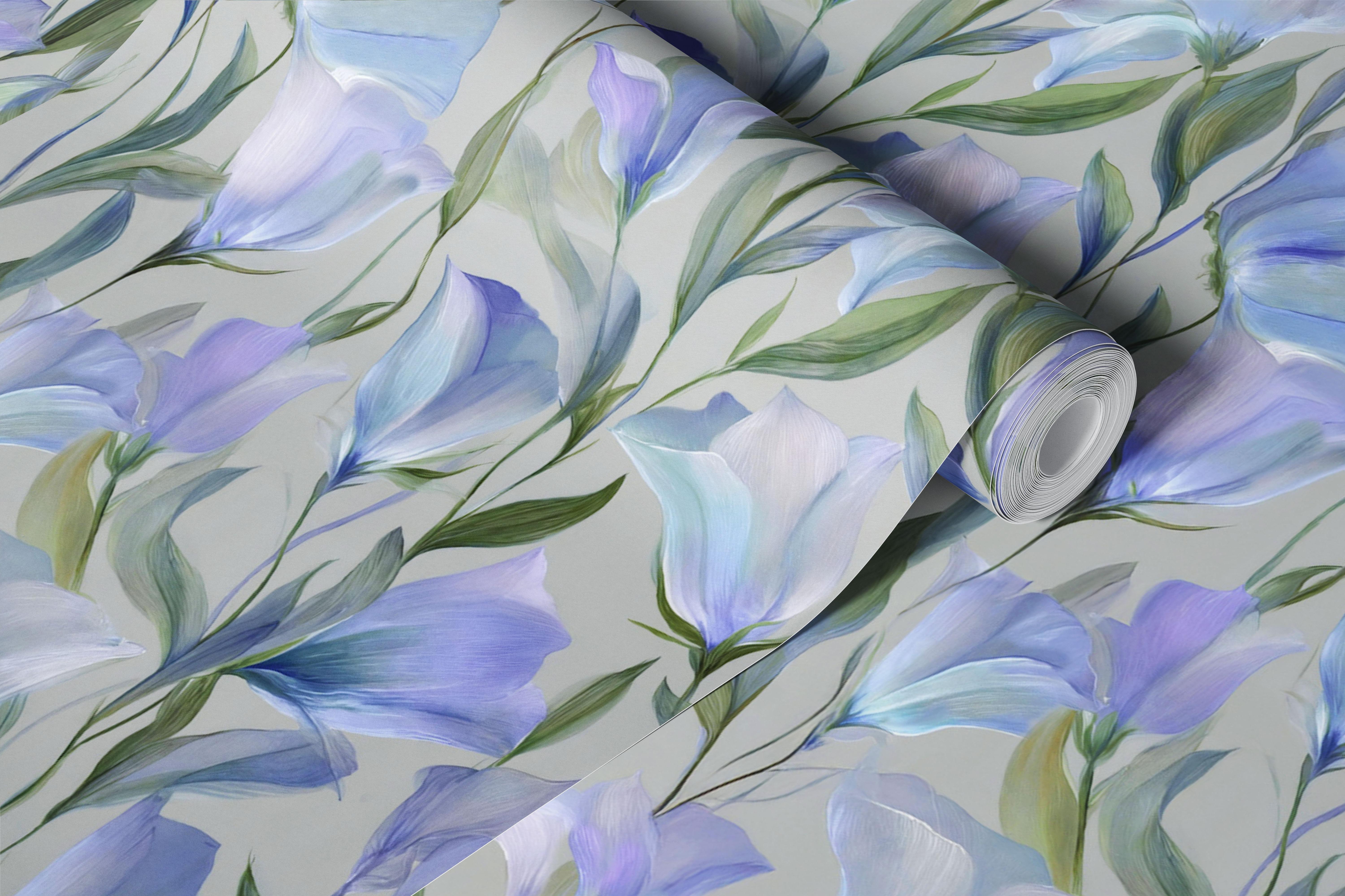 Papier peint floral Pastel Bloom Delight dans une pièce