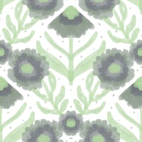 Mint Floral Serenity behang