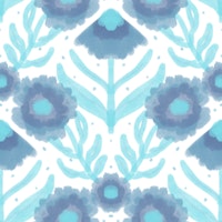 Aqua Blossom Delight behang