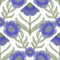 Botanical Blue Serenity behang