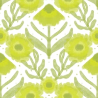 Lemon Floral Harmony behang