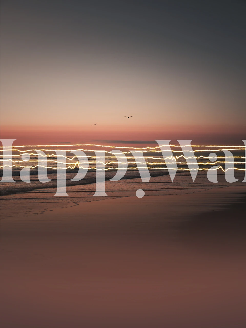 Fototapeta Nature Electricity I ze smugami światła nad spokojnym horyzontem zmierzchu