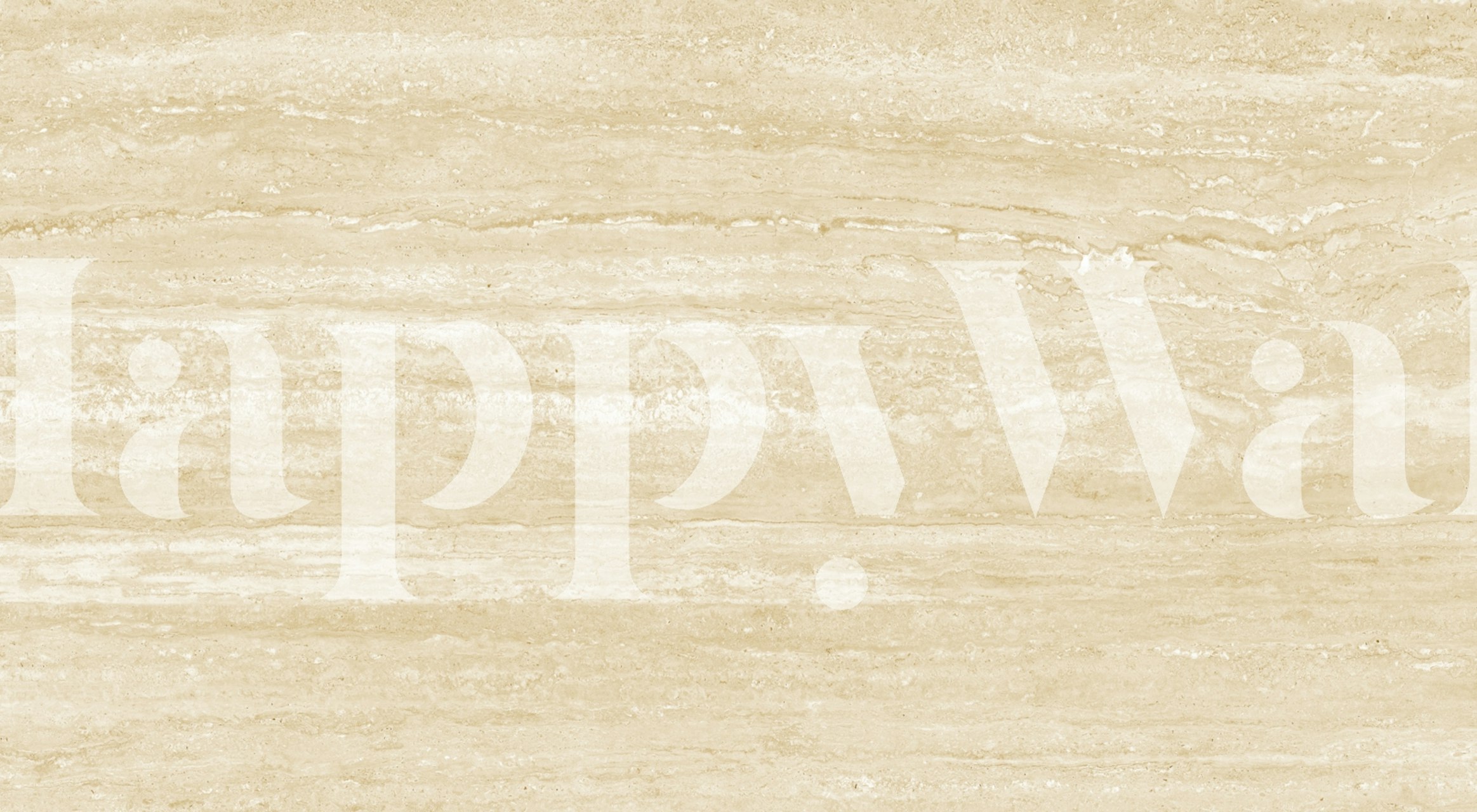 Carta da parati Natural Beige Traventine Stone Texture in una stanza