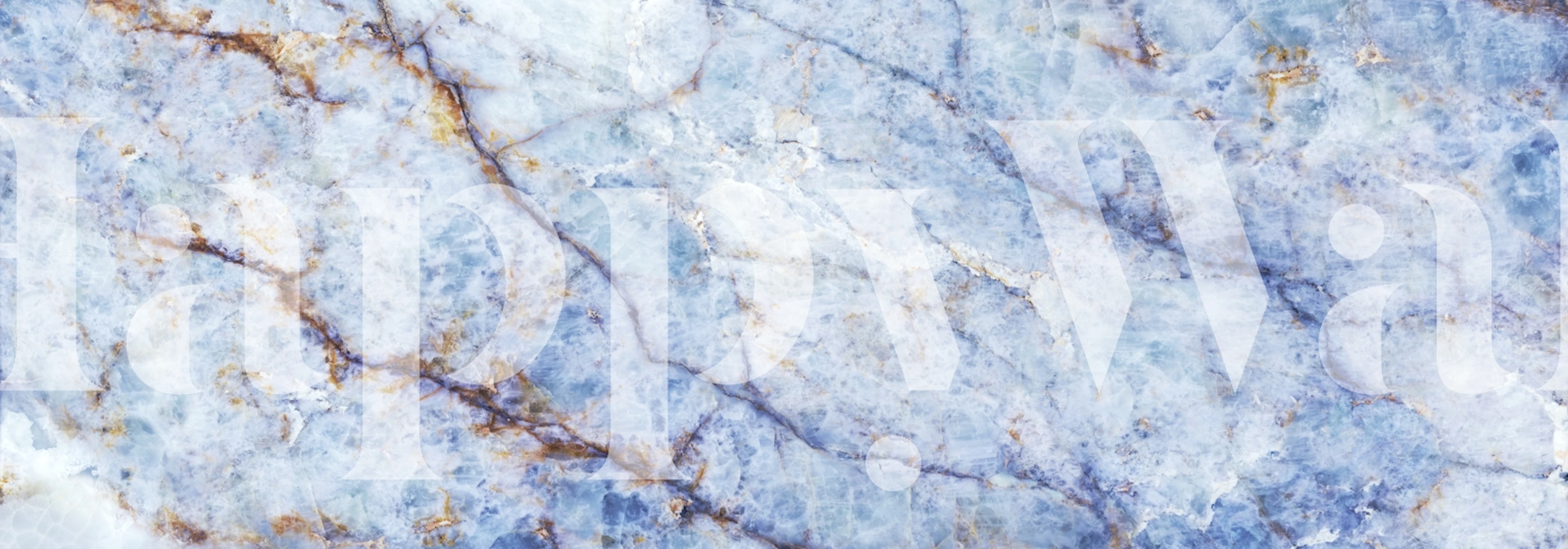 Blue marble pattern with veins and textures wallpaper