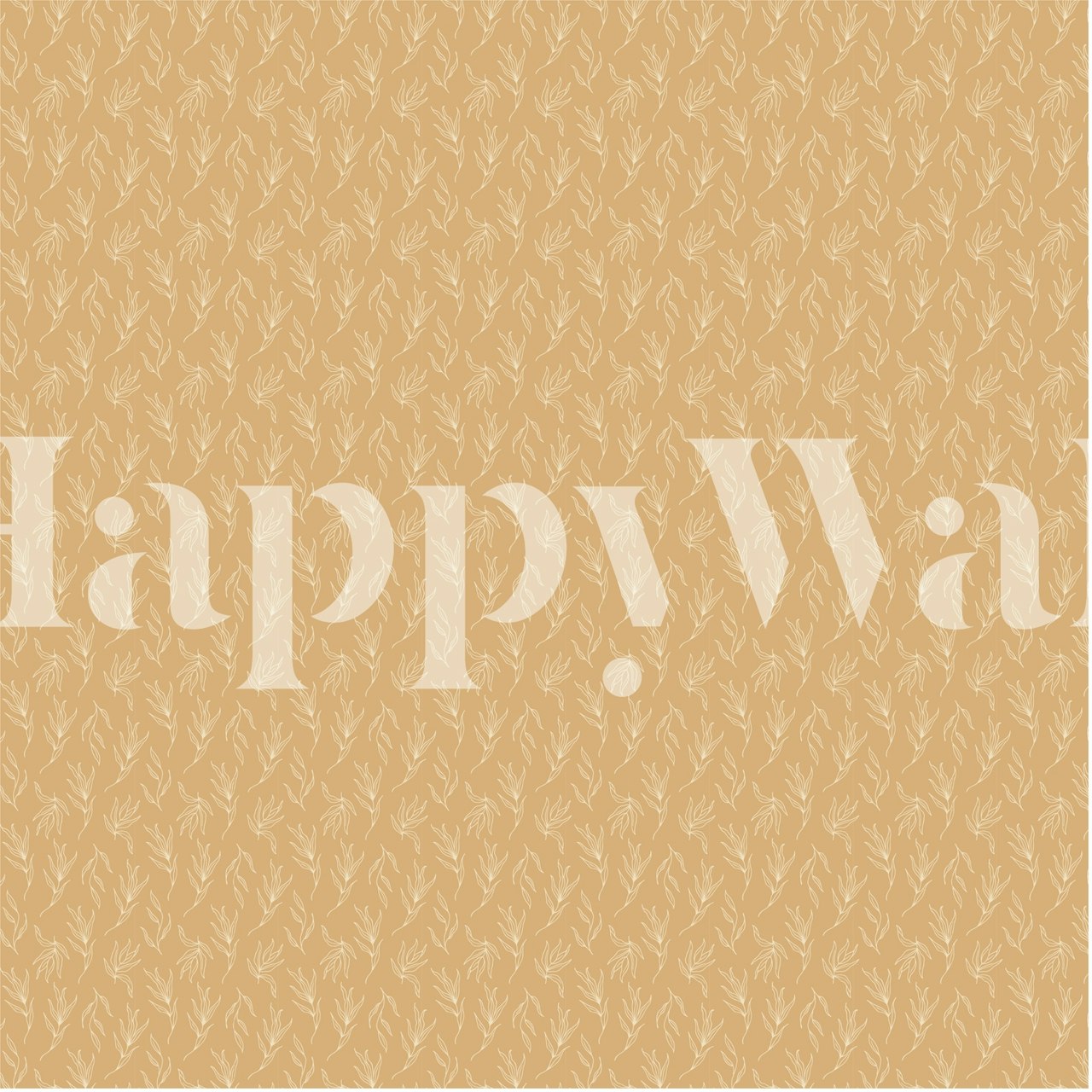 Yellow foliage wallpaper in a room