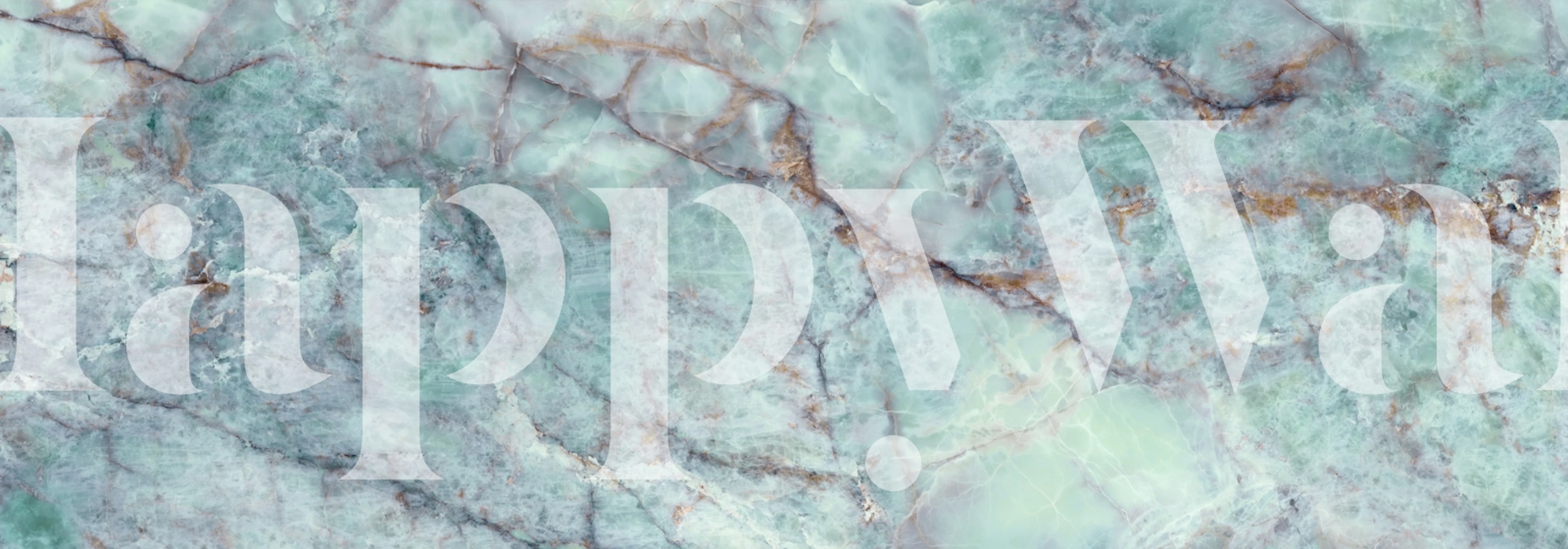 Aqua Celestine Onyx Marble wallpaper in a room