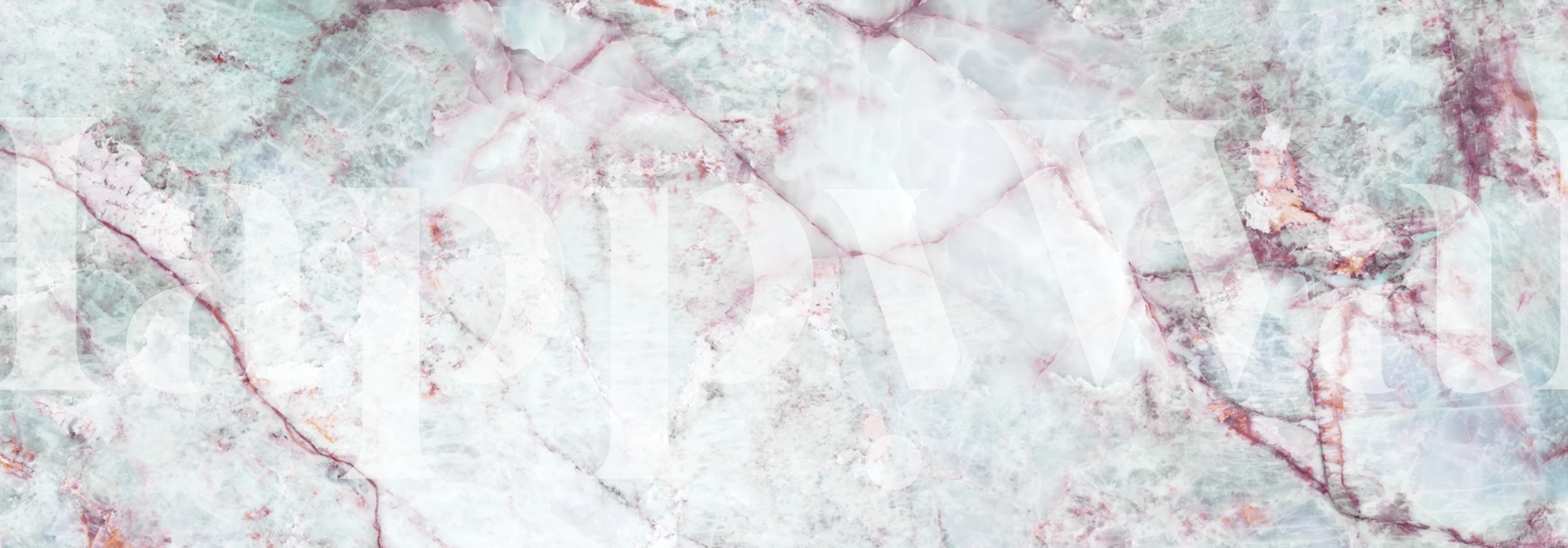 Aqua Onyx Marble-tapetti huoneessa