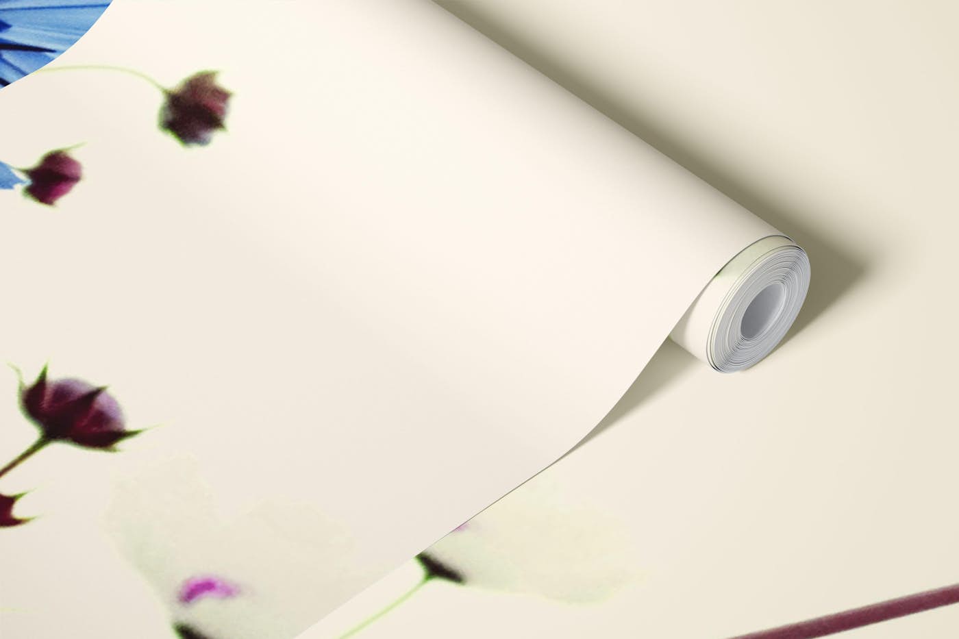 Blue Cosmos Blossoms wallpaper roll