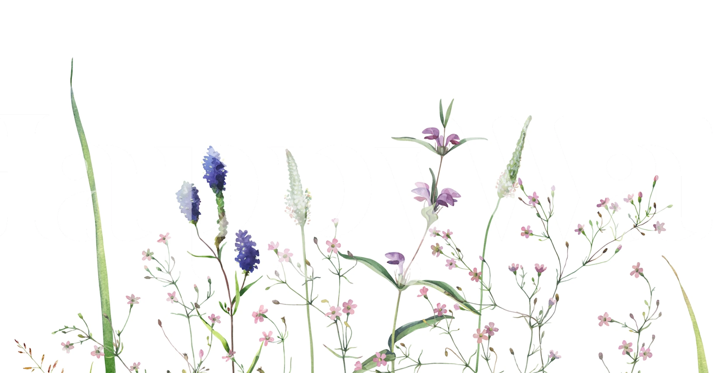 Garden Serenity floral wallpaper in a room