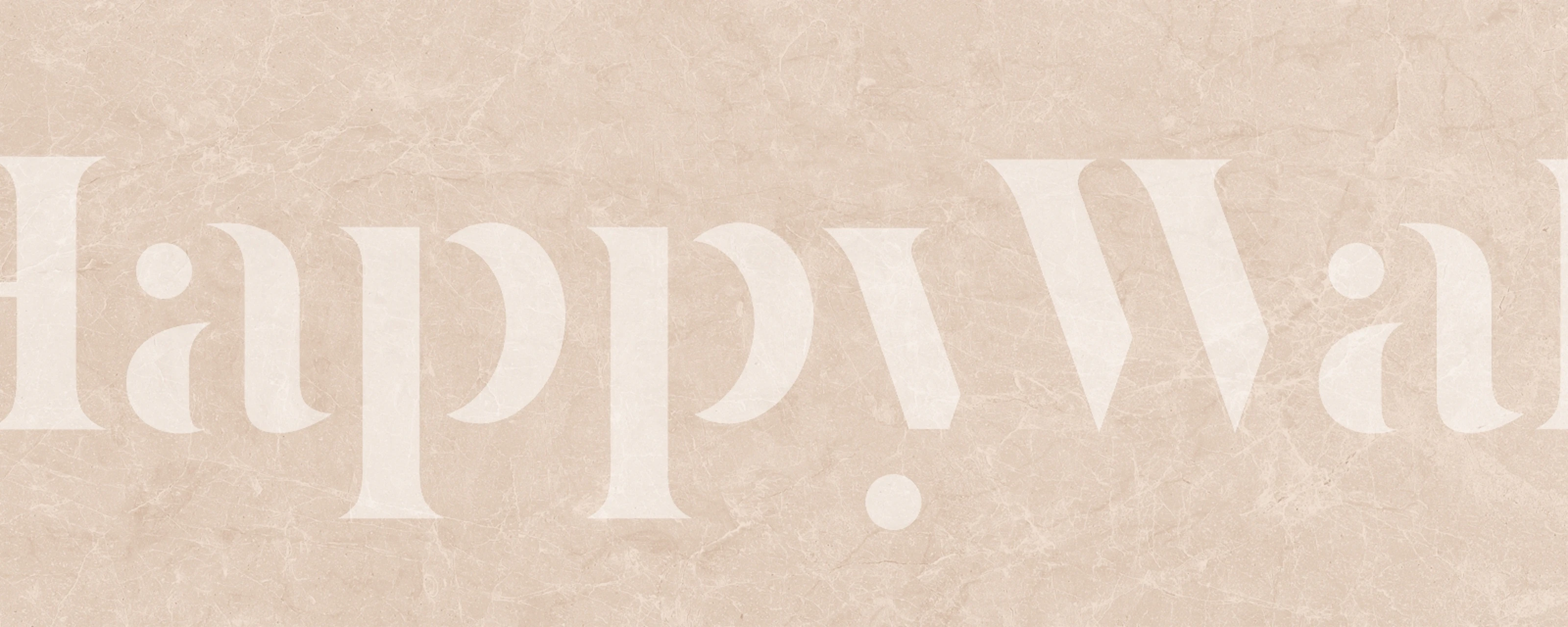 Neutral marble texture wallpaper in a room setting