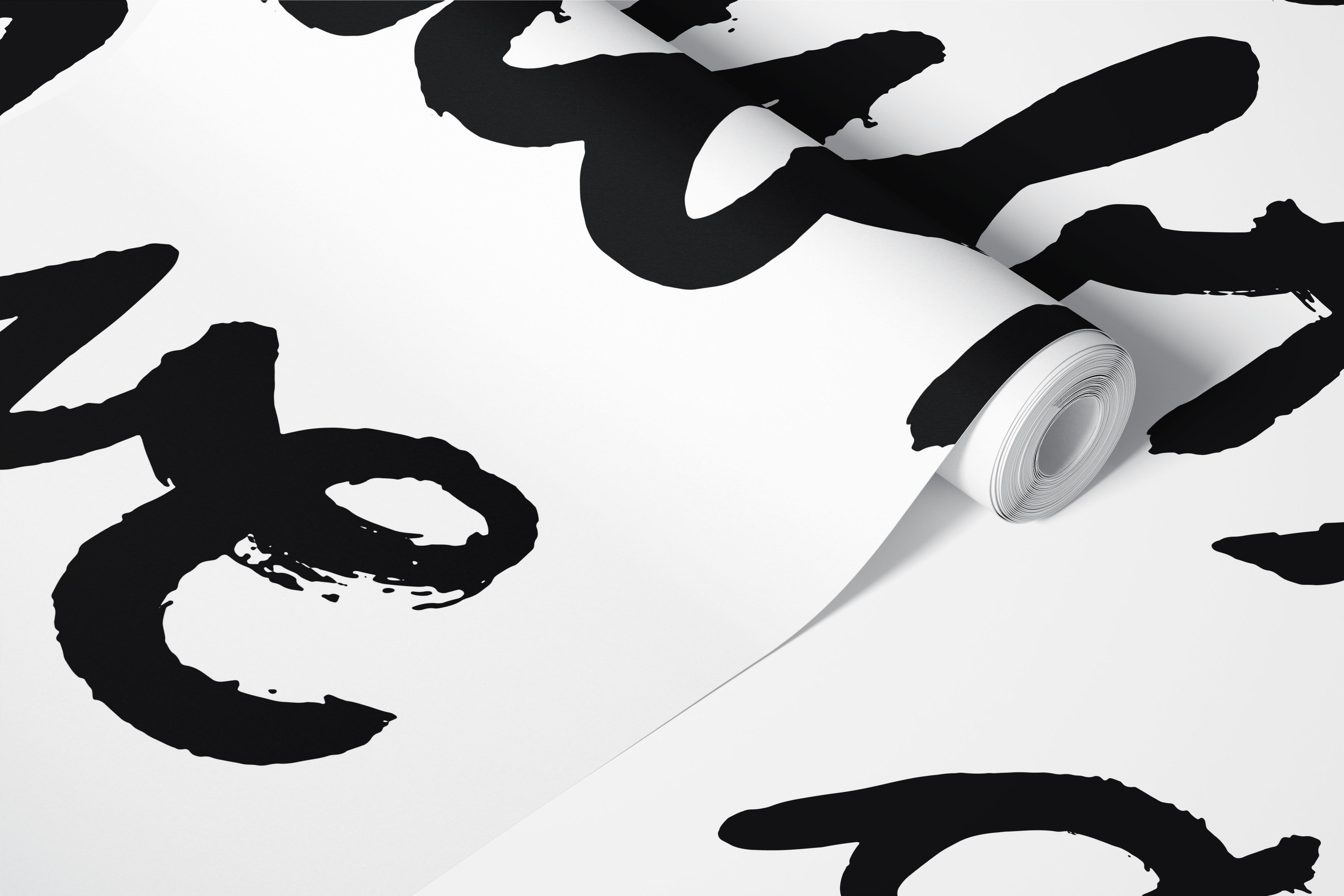 Tapeta Black Ink Coffee Words w pokoju