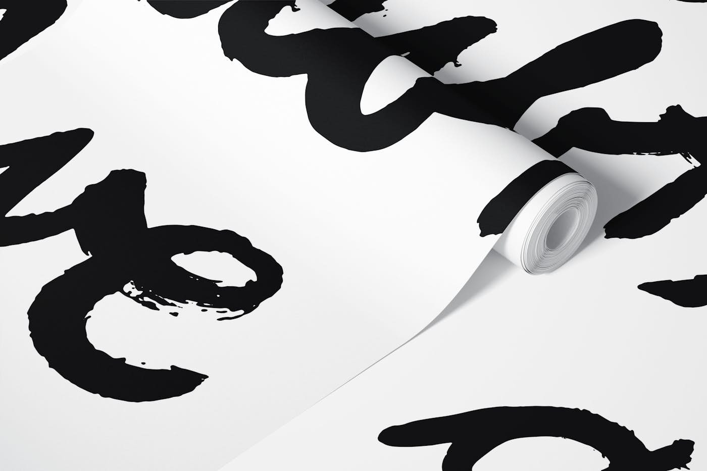 Black Ink Coffee Words wallpaper roll