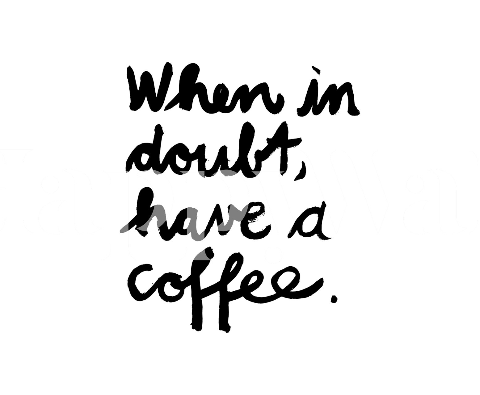 Black Ink Coffee Words wallpaper in a room