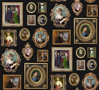 Mysterious Owls Portrait Collection Black behang