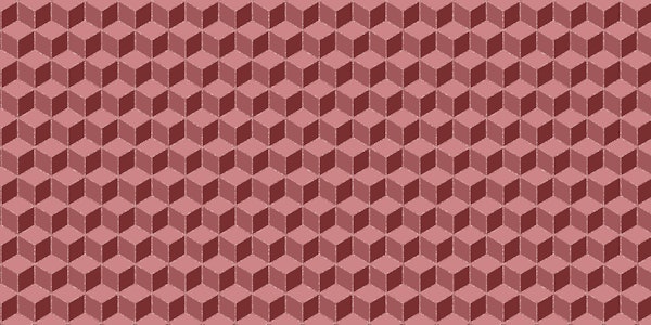 Burgundy isometric cubes glittered