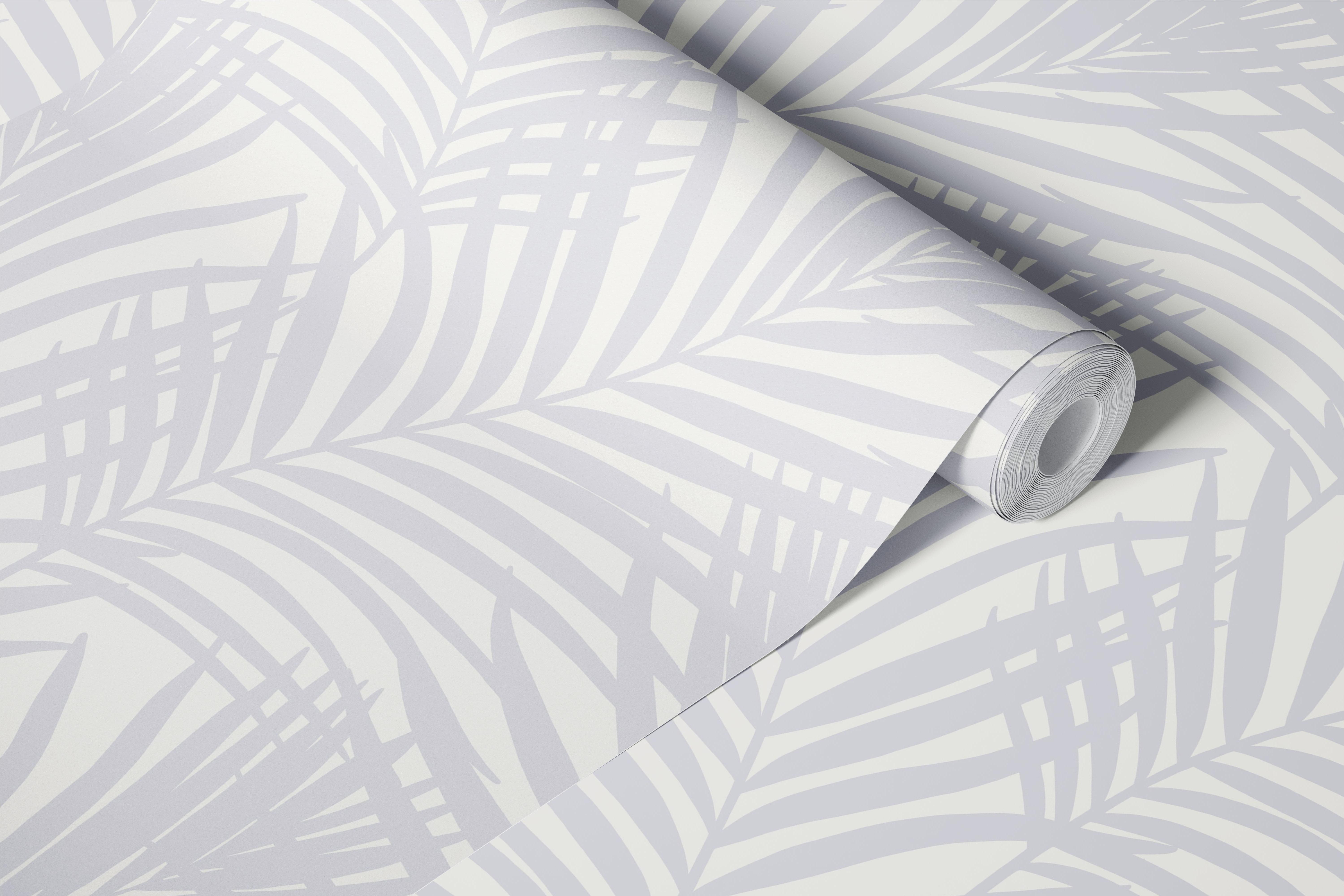 Ταπετσαρία Coastal Palm Leaves σε ένα μοντέρνο δωμάτιο