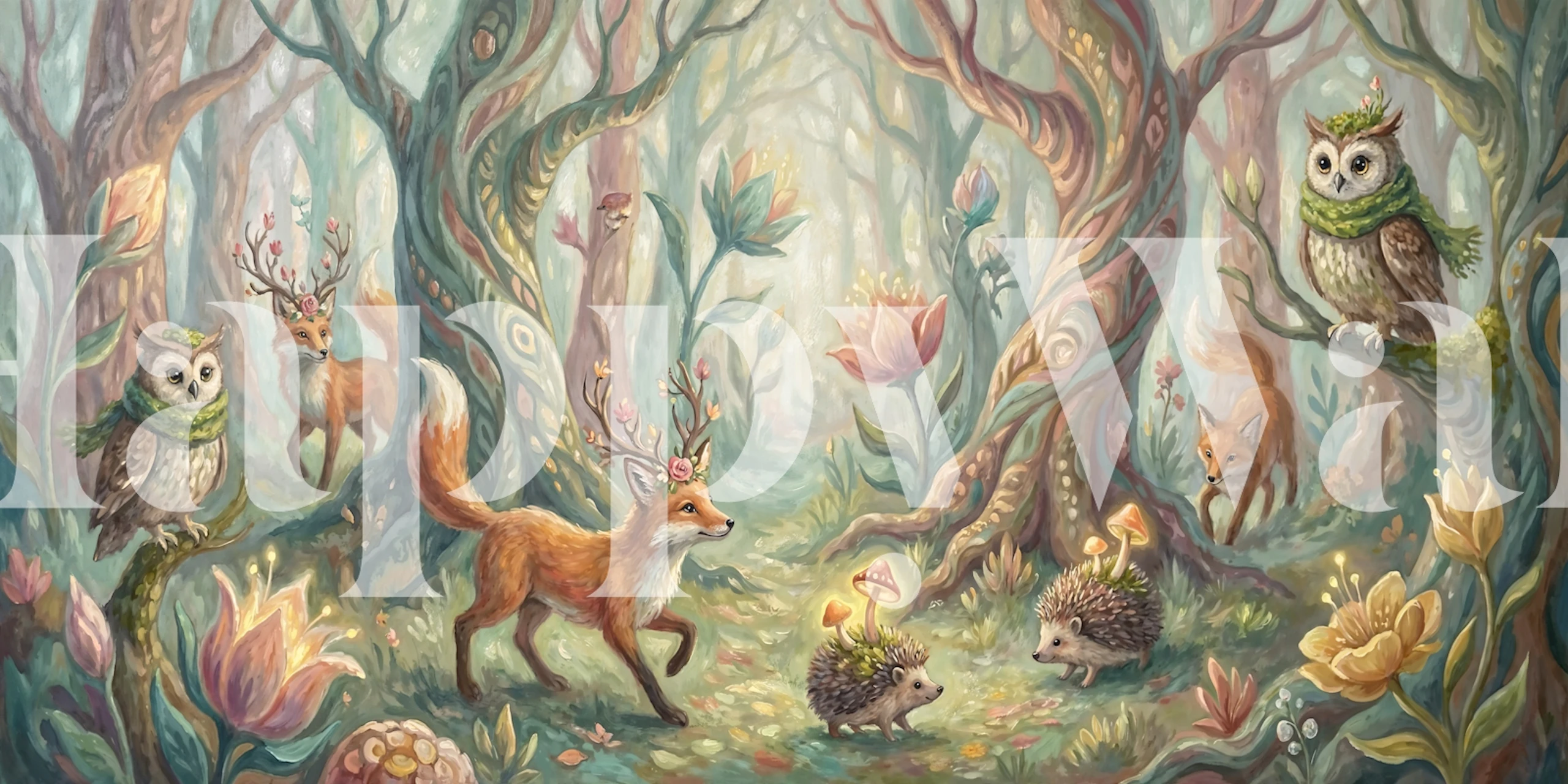 Magical Forest Adventure tapet i et rum