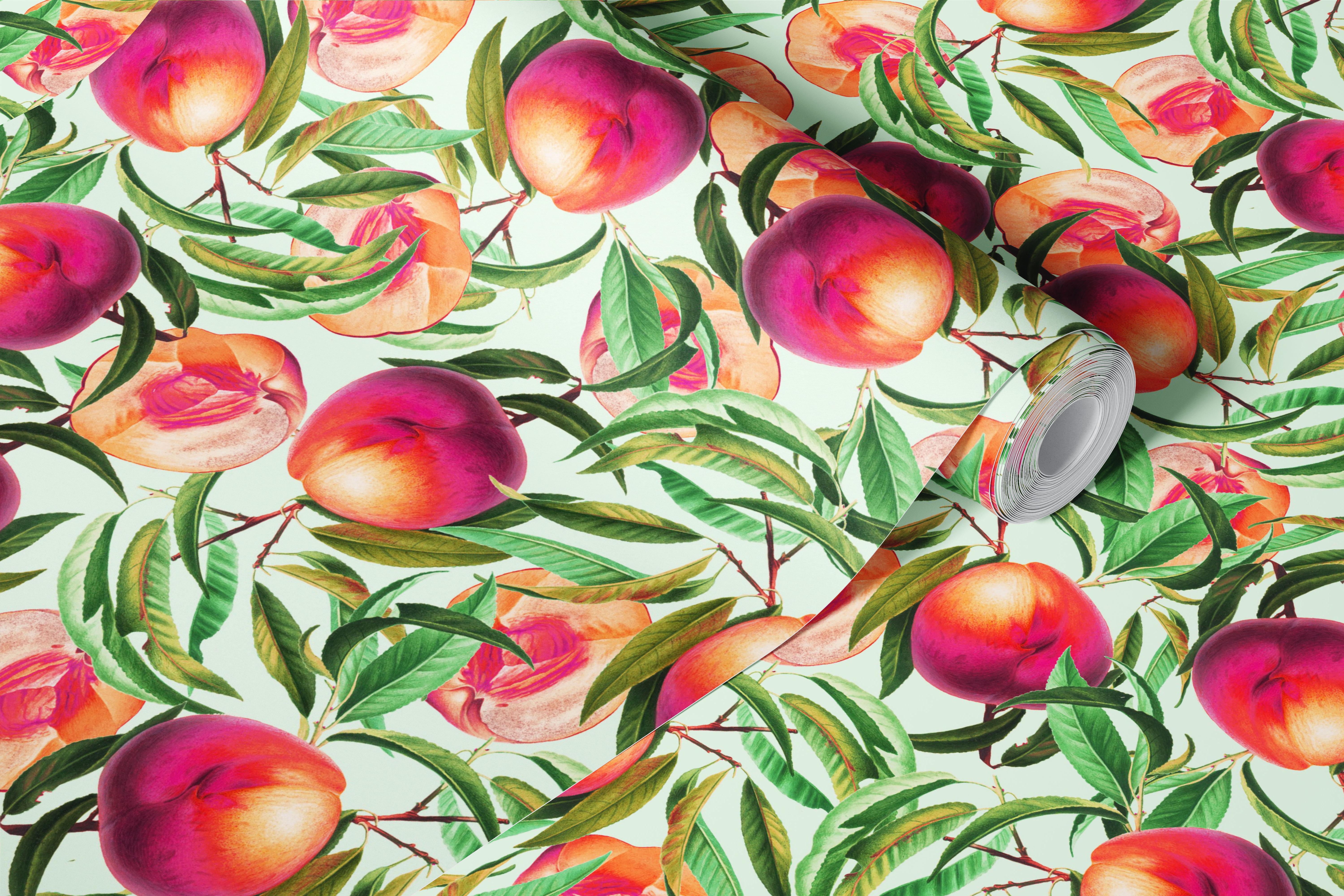 Design tapety Sweet Peaches w pokoju