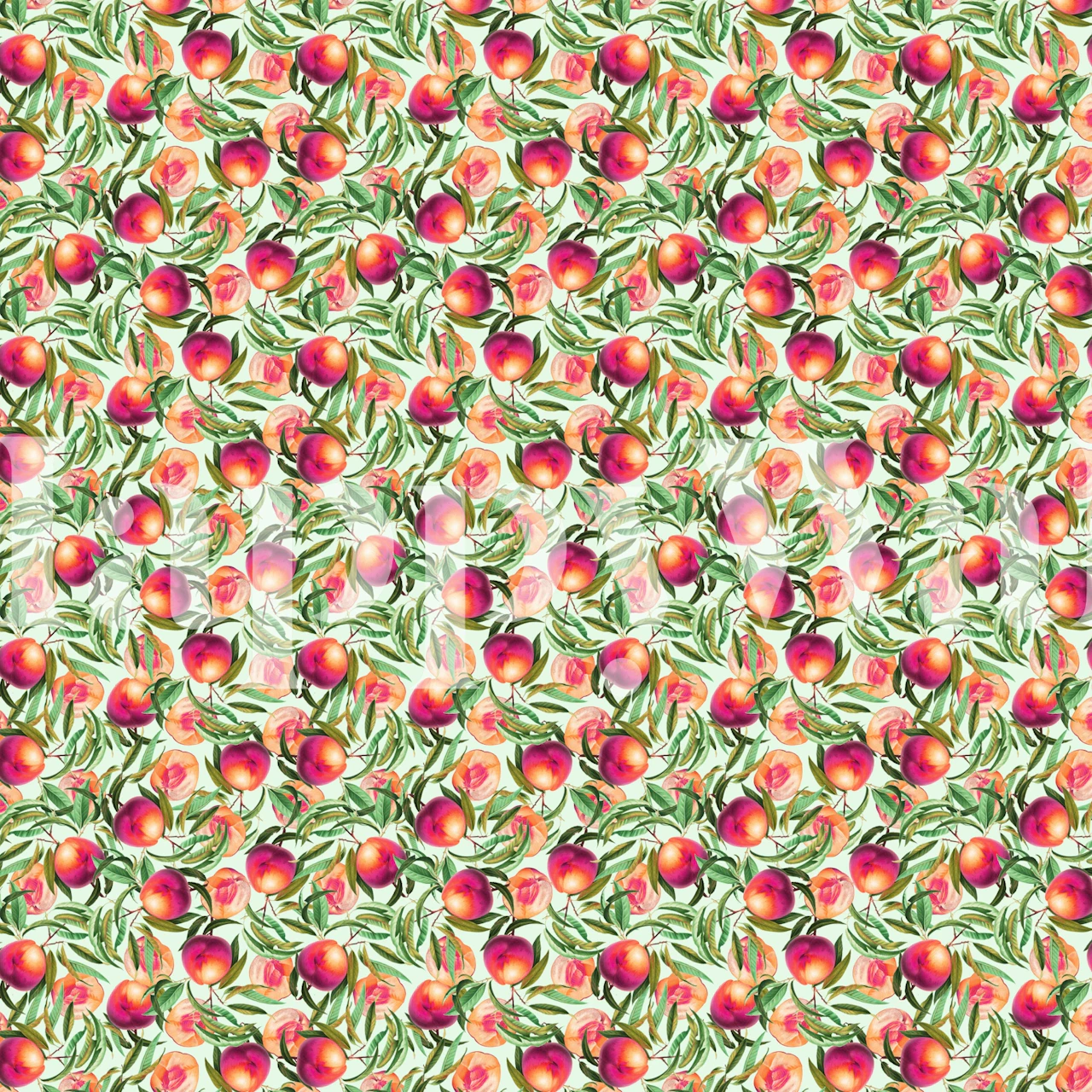 Diseño de papel tapiz Sweet Peaches en una habitación