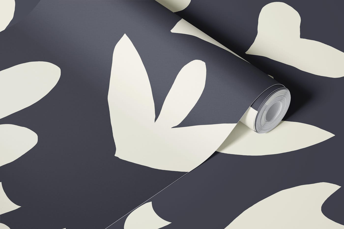 Serene Garden Night Cutouts wallpaper roll