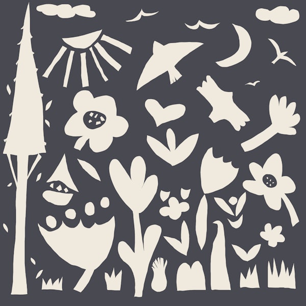 Serene Garden Night Cutouts