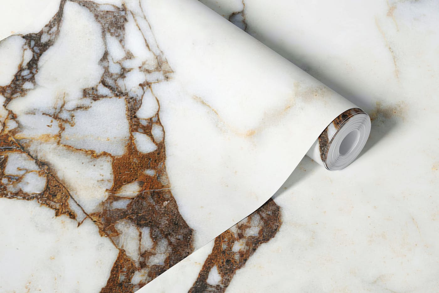 Calacatta Amber Vein Marble wallpaper roll