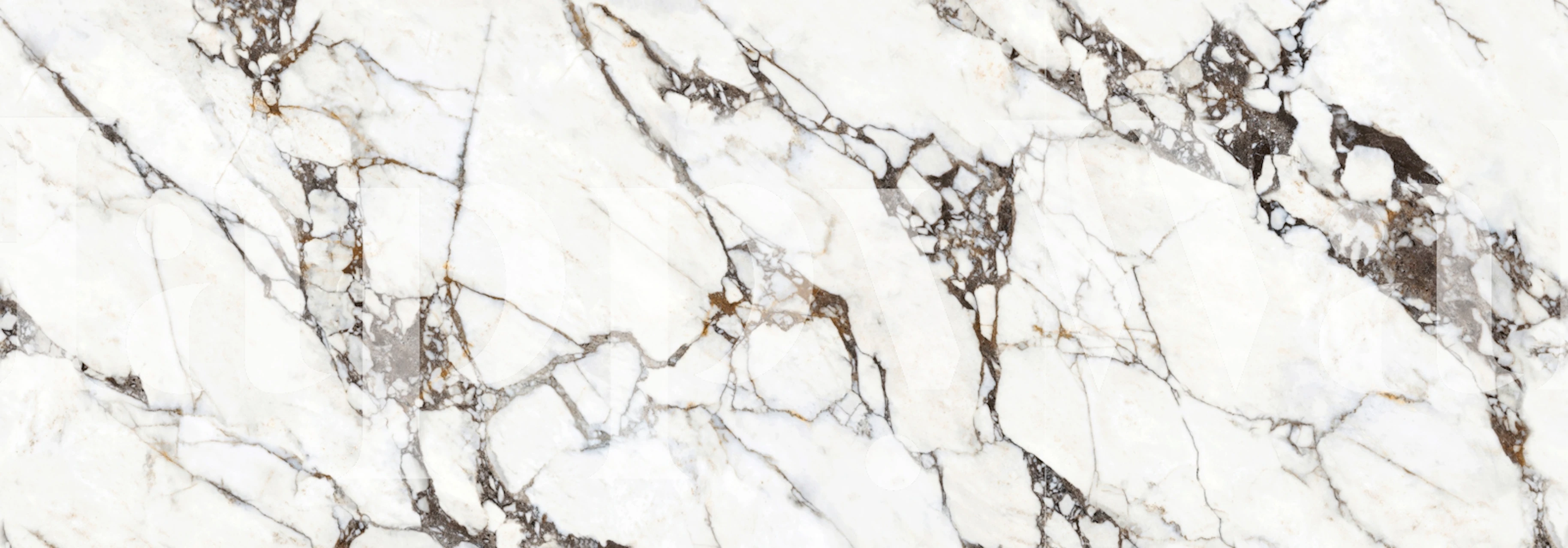 Calacatta amber vein marble pattern in white and gold wallpaper