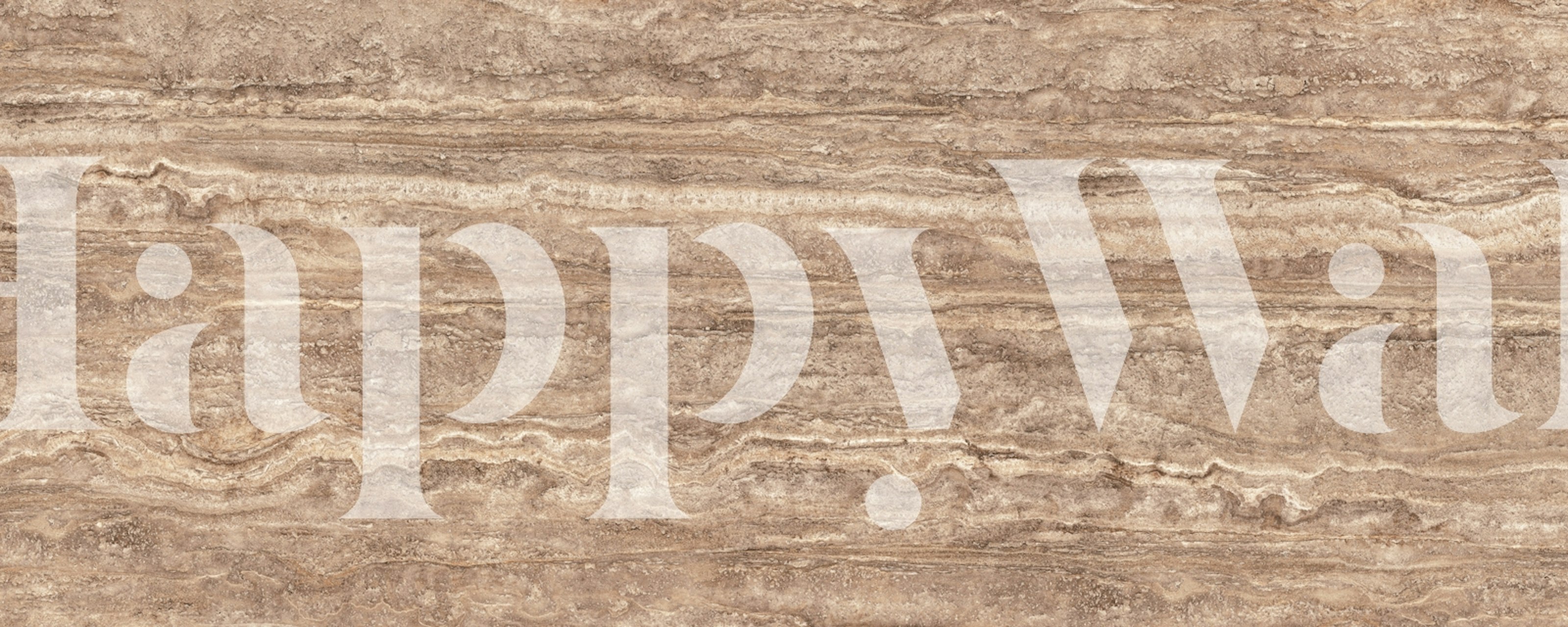 Classic Noce Travertine Strata wallpaper in a room