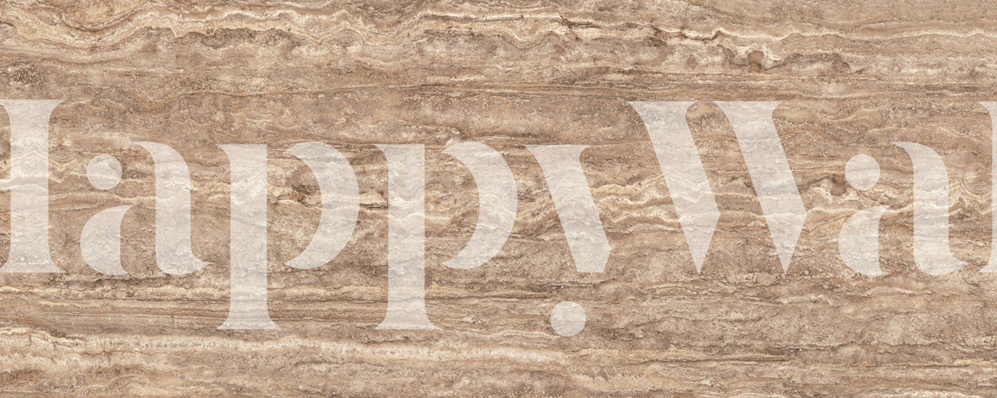 Roman Earth Layered Travertine carta da parati