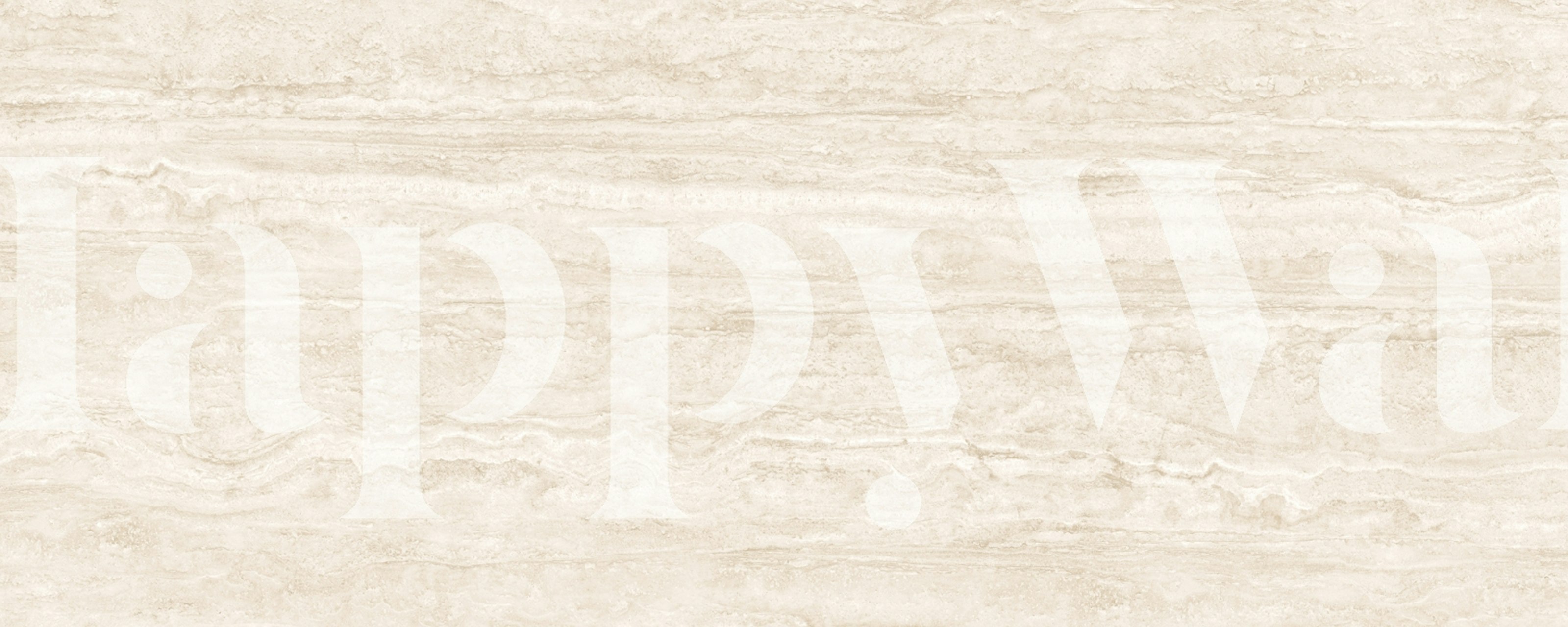 Ivory Cloud Travertine Veil wallpaper in a room