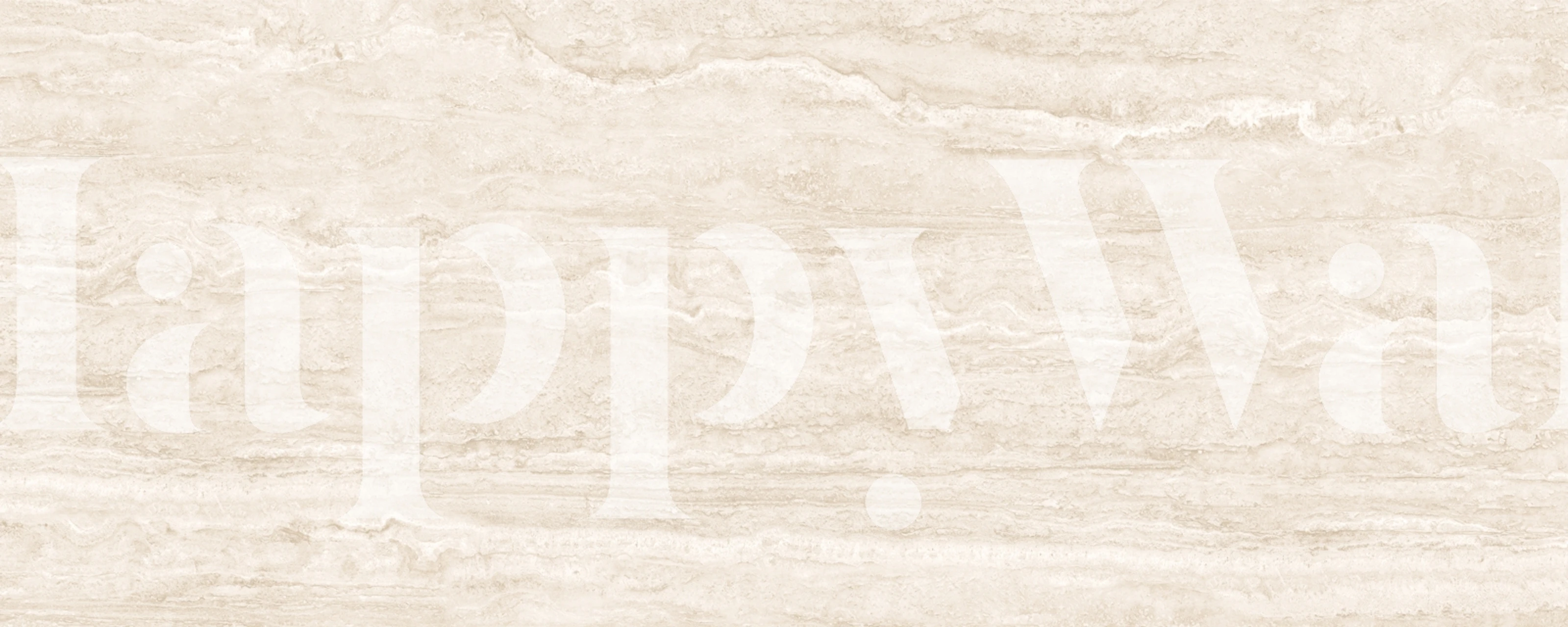 Soft Pearl Linear Travertine wallpaper in een kamer