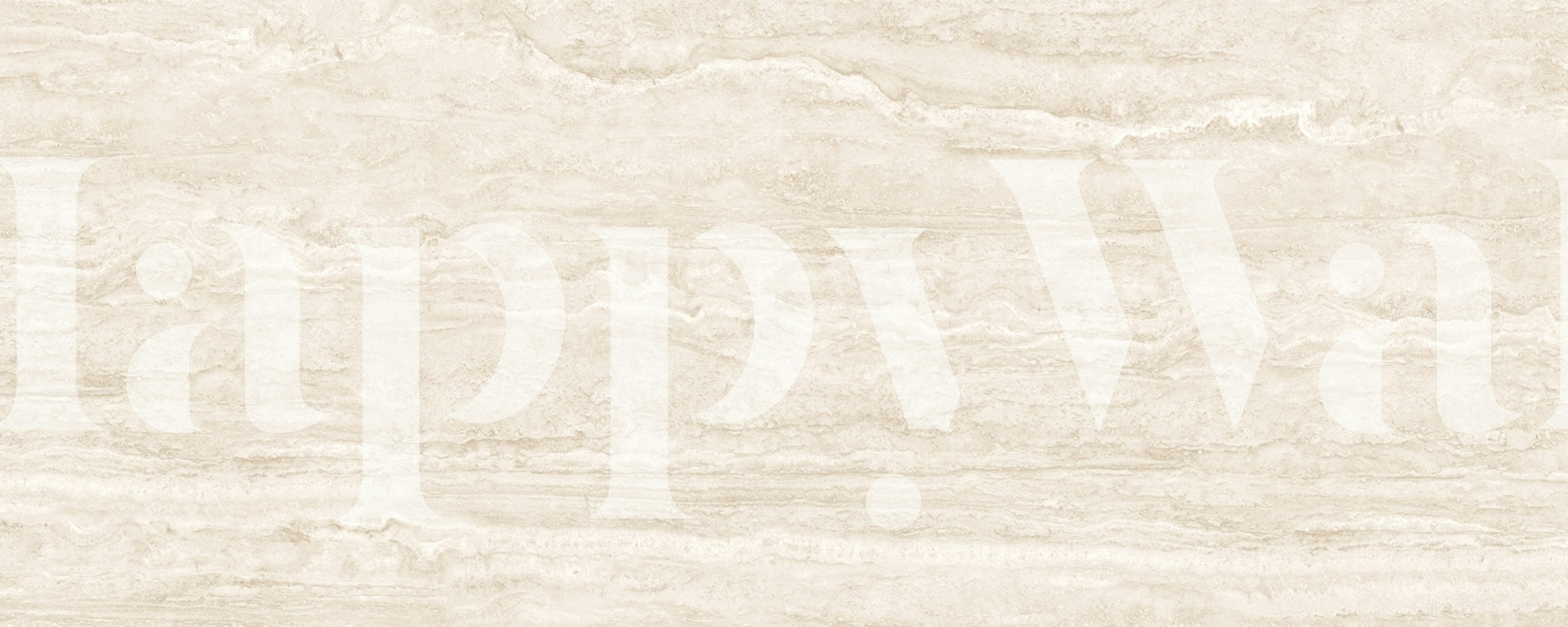 Carta da parati Soft Pearl Linear Travertine in una stanza