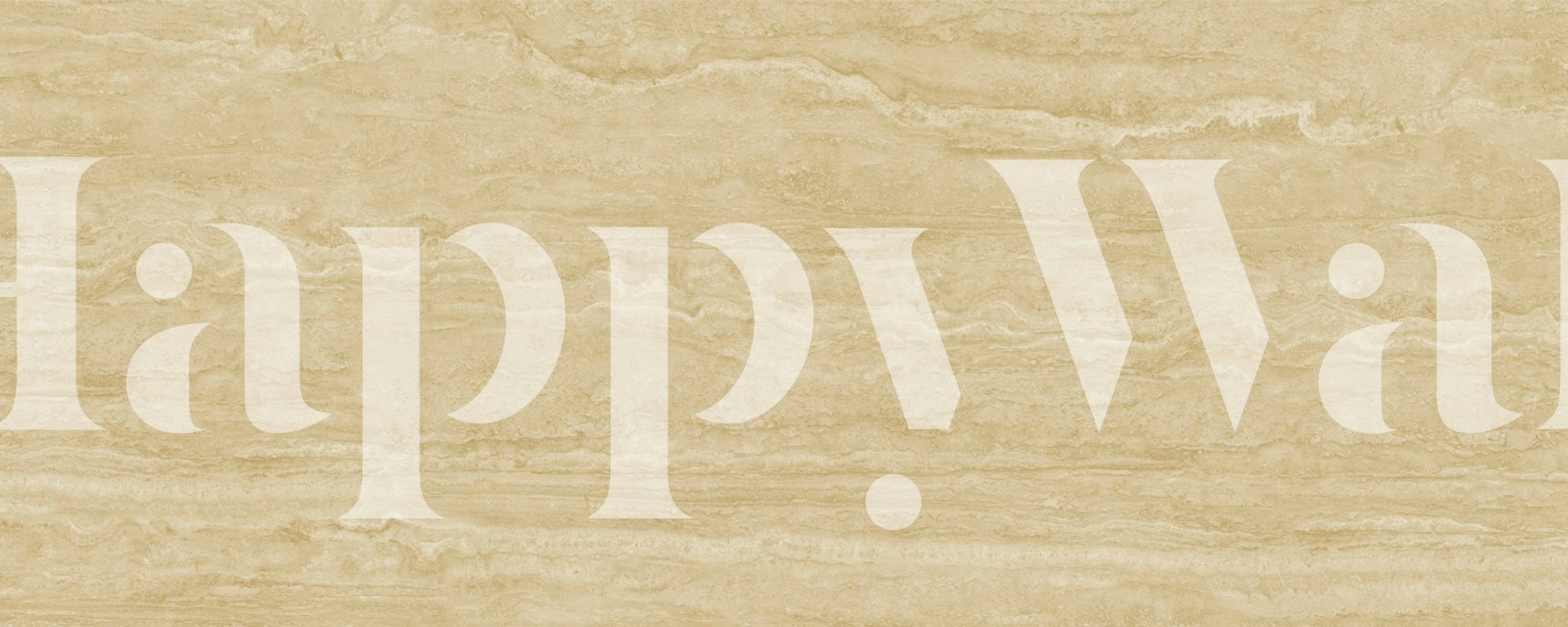 Papel pintado Warm Honey Travertine cálido en una habitación