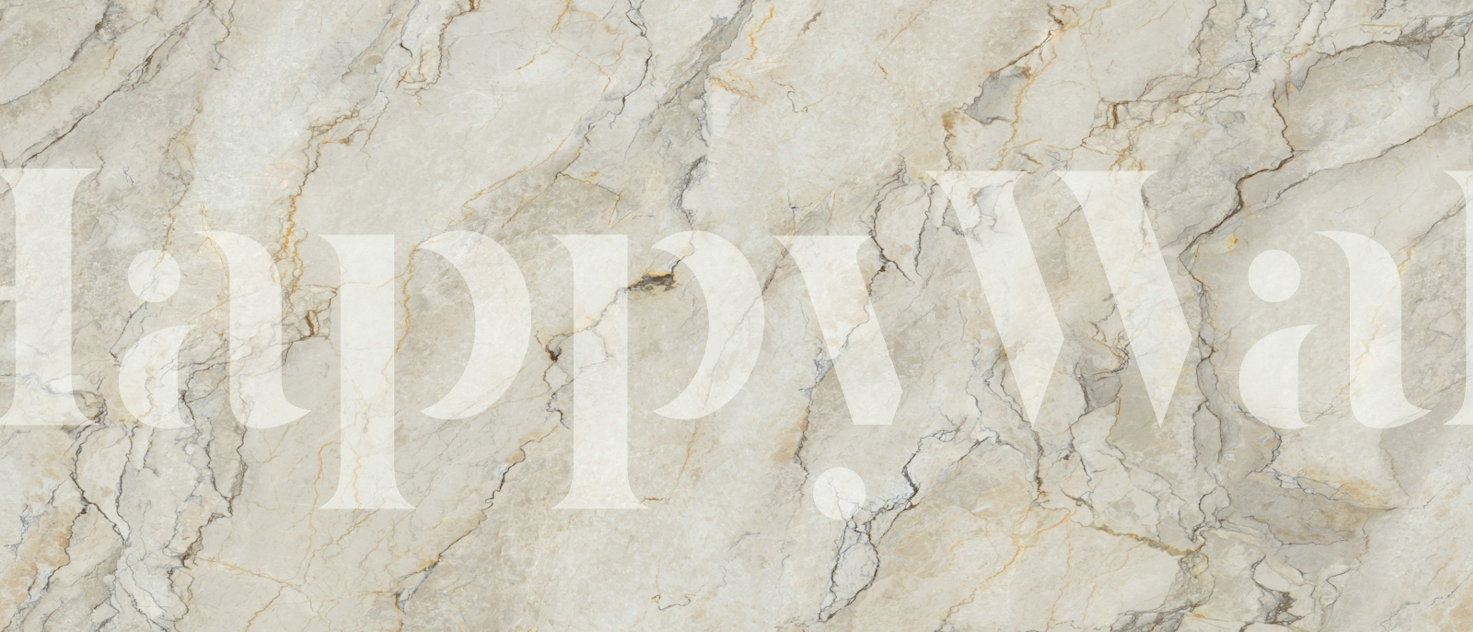 Ivory Calacatta Champagne Vein tapet i et rom