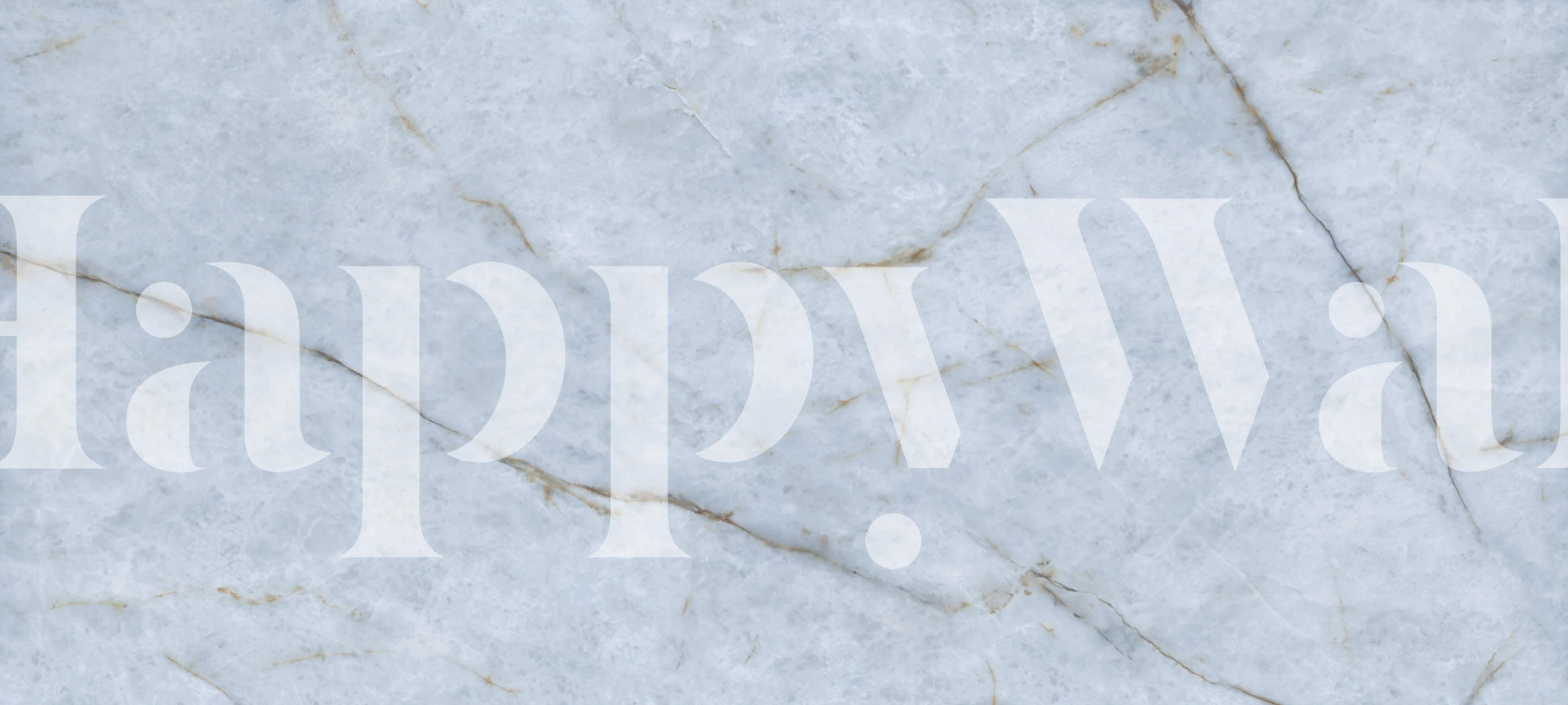 Subtle blue marble pattern with golden veining wallpaper