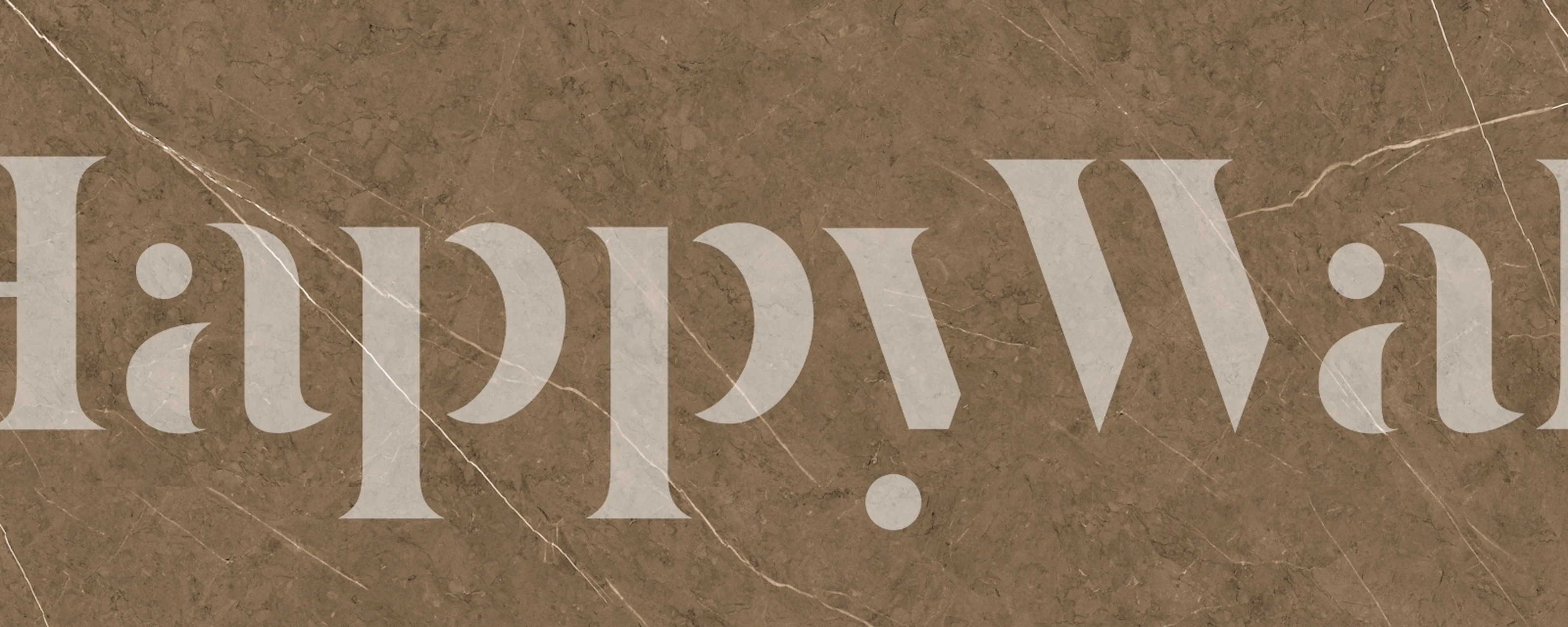 Mocha Earth Italian Marble tapet i et rum