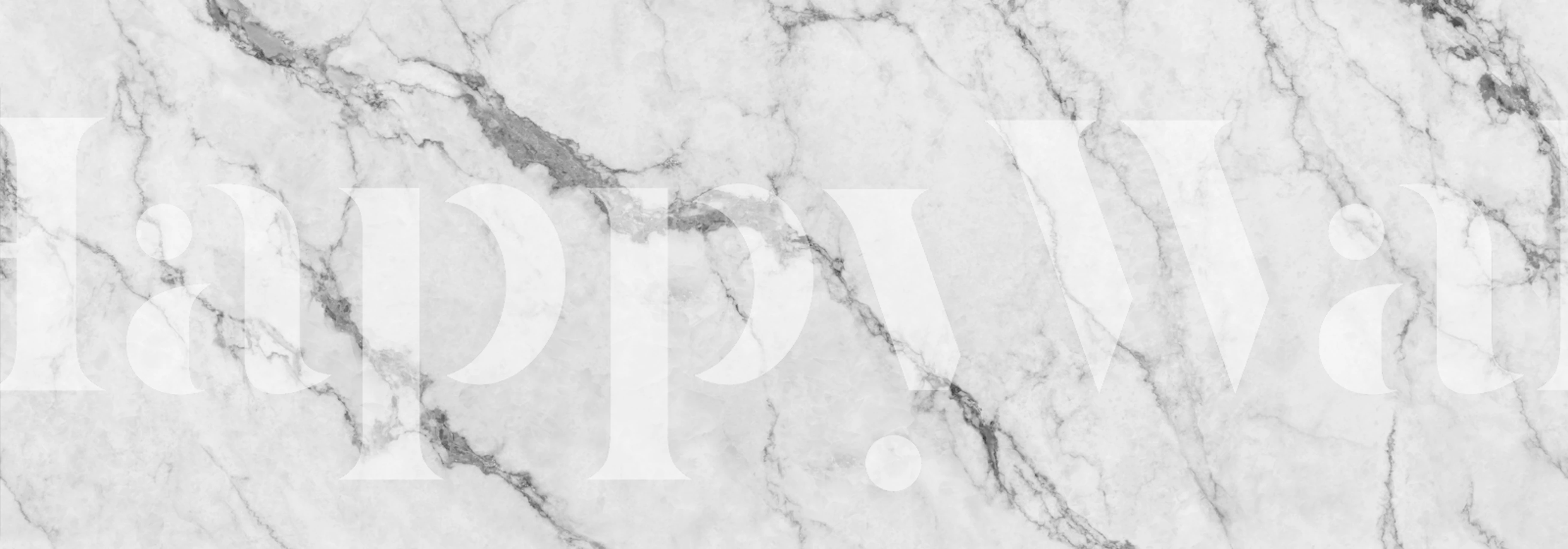 Carrara grey vein stone pattern wallpaper in white and grey