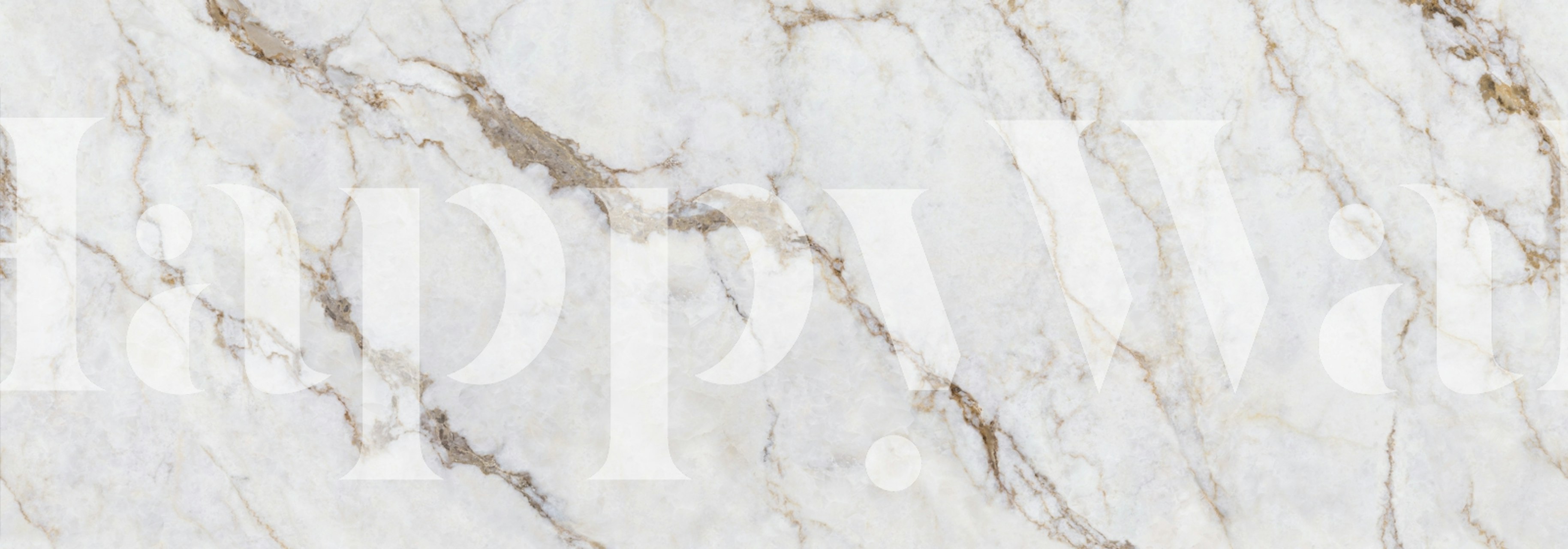 Ivory Gold Vein Marble Elegance Tapete in einem Raum